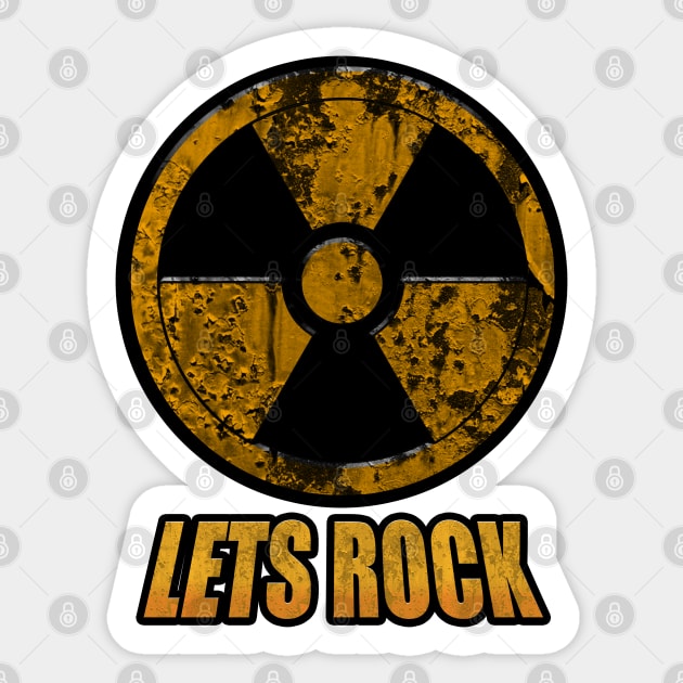 Lets Rock Sticker by NateArtDesign